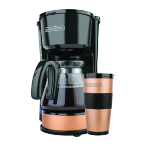 Cafetera de 5 Tazas (4 en 1) Negro Cobre - Black+Decker CM0755BC