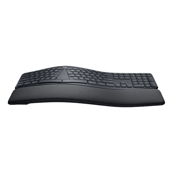 El Logitech ERGO K860 es un teclado ergonómico diseñado para proporcionar una experiencia de escritura más natural y cómoda.